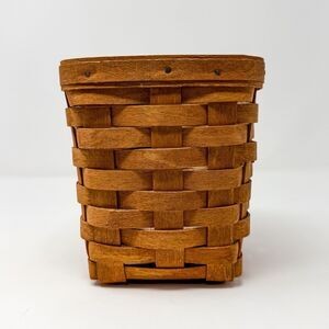 1996 Longaberger Flower Basket w Plastic Protector Handmade USA